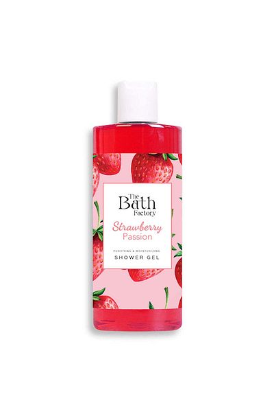 THE BATH FACTORY Gel de duș hidratant și hrănitor cu aromă de căpșuni 400 ML