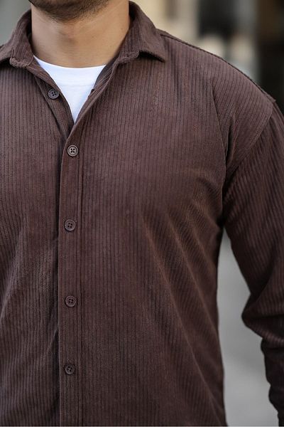 Valiberta Men's Corduroy Shirt - Brown