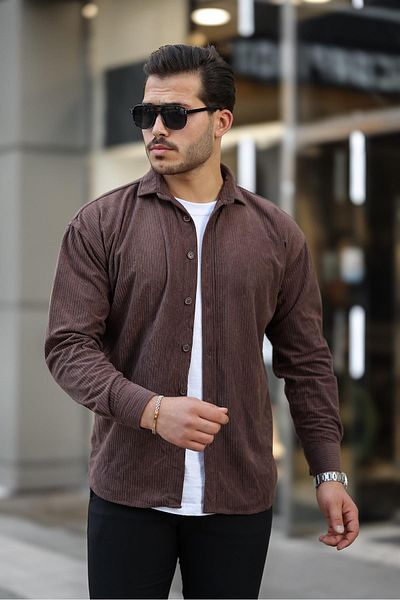 Valiberta Men's Corduroy Shirt - Brown