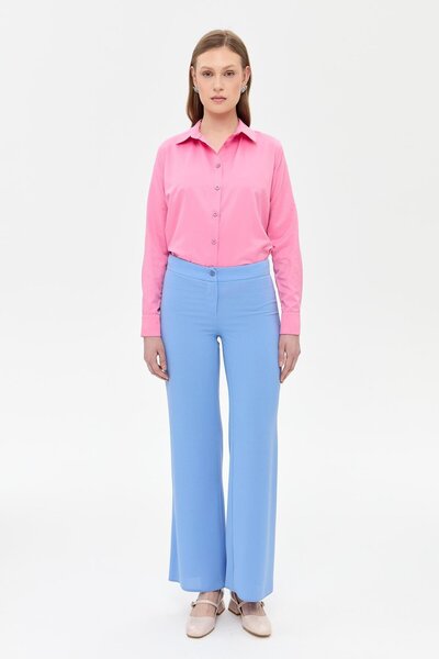 accort Bol Paça Klasik Pantolon - MAVİ