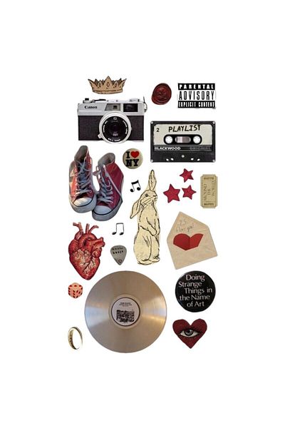 Major Selection Autocolant tematic Vintage Playlist - Bullet Journal, Scrapbook, Agenda, Laptop, Notebook, Etichetă pentru cască de telefon