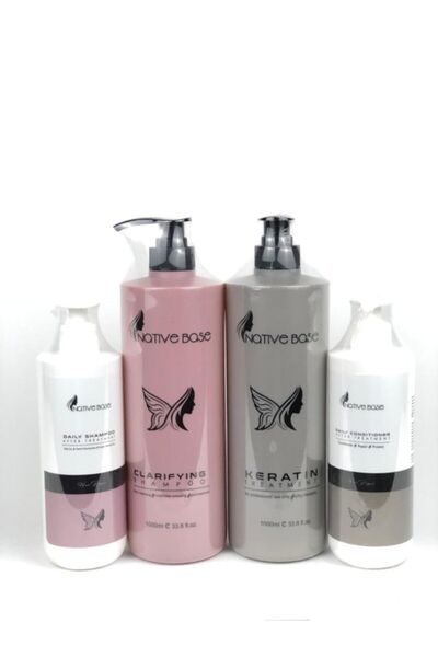 Native Base Keratin Bakım Ve Daily Günlük Şampuan Saç Kremi 4lü Set Nativebasekeratinset4lu