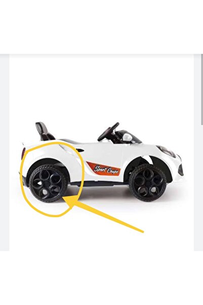 Evrensel 12 Volt Sport Coupe /dakota Akülü Araba Için Bir Adet Arka Teker Siyah (JANT DAHİL DEĞİL) Çap 19 Cm