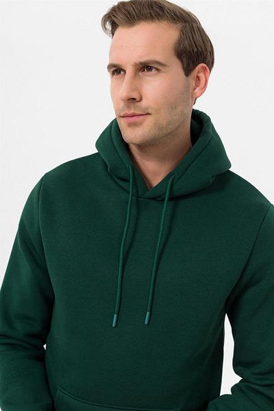 SÜVARİ Μασίφ πράσινο φούτερ Cavalry Hooded Collar Regular Fit