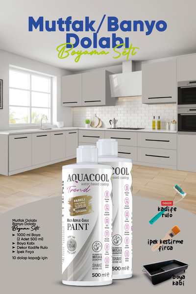 Aquacool Trend Mutfak Dolabı Boyama Seti / Banyo Dolabı Boyama Seti