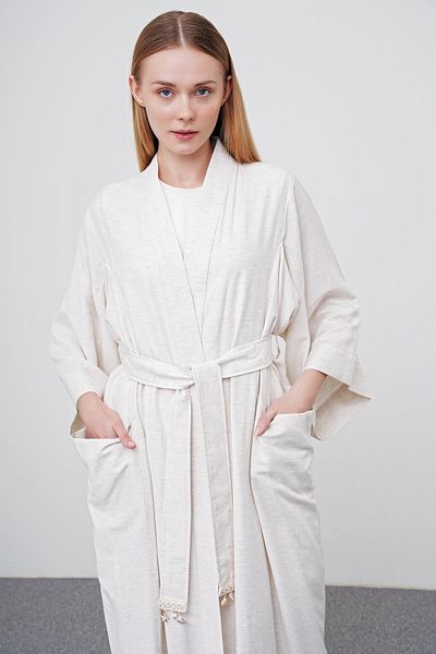 Zühre Casual Beige Wear Out - GÇ-0199 με λεπτομέρεια τσέπης και ζώνης