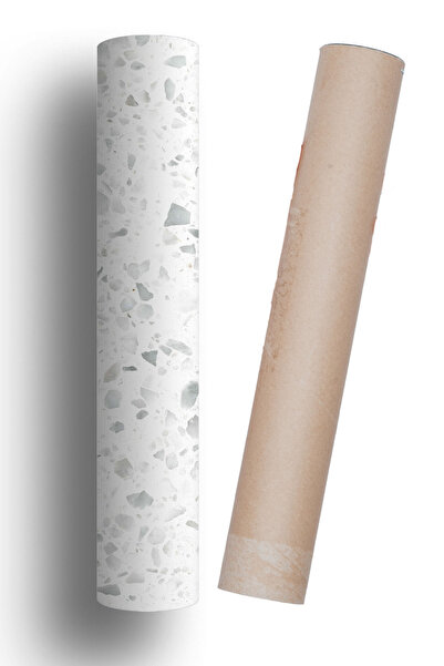 Bigaimaj Mutfak Tezgah Üstü Kaplama Kendinden Yapışkanlı Folyo Terrazzo Desen 70cmx100cm