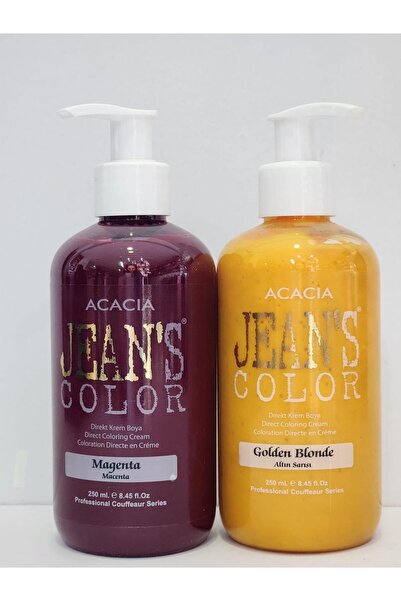 Acacia Jeans Color Magenta Altın Sarısı 250ml 2li Set