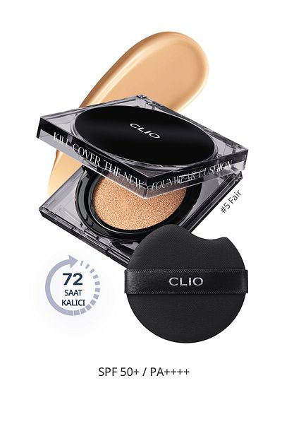 CLIO Clio Kill Cover - New Founwear Cushion and Refill (5 Sand) with Spf50+Pa+++ Permanent and Concealer