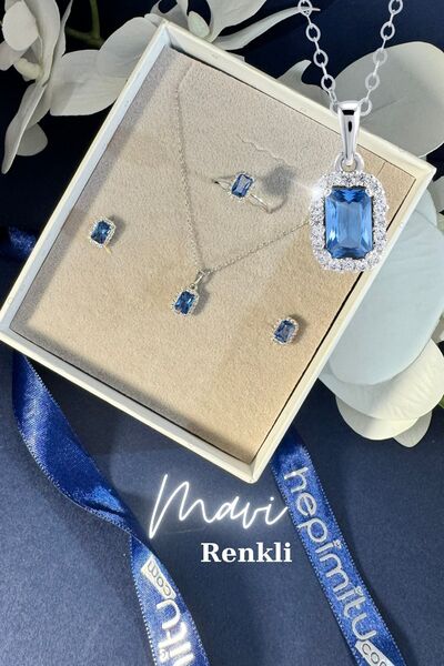 Hepimitu Baget Taşlı Altın Set - 3'lü