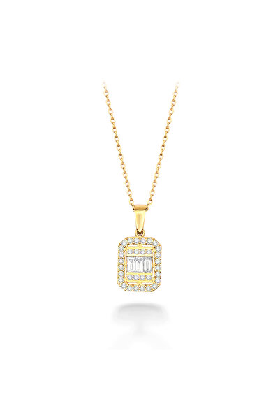 Fay Yamaner Altın Baget Kolye