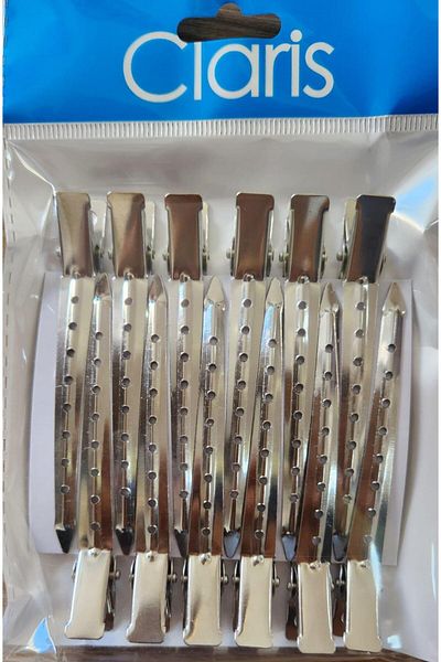 CLARİS Metal Hair Pliers 12pcs