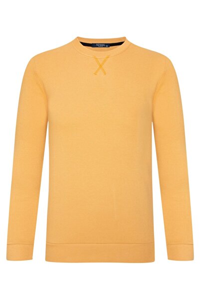 SÜVARİ Süvari Rahat Kalıp O Yaka Karyokalı Sarı Erkek Sweat