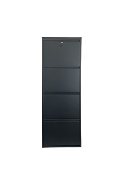 adlsteel 4'lü Metal Ayakkabılık KİLİTLİ SİYAH