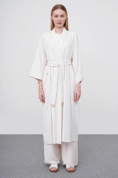 Zühre Casual Beige Wear Out - GÇ-0199 με λεπτομέρεια τσέπης και ζώνης