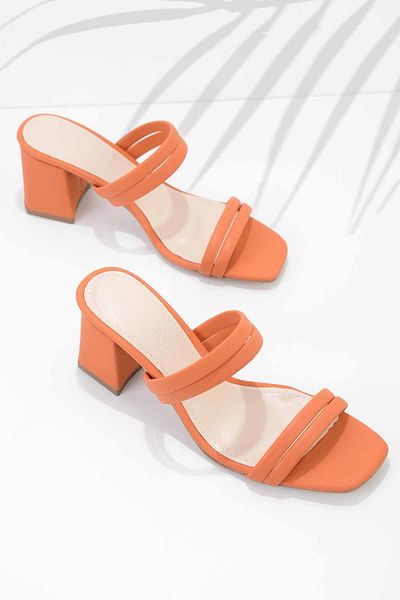 Bambi Orange Nubuck Women's Slippers - K04503560471