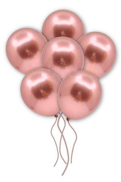 doğum günü konsepti Rose Gold Chrome Balloon - 10 Pieces 30 Cm, Birthday Balloon Ornament for Bachelorette Party