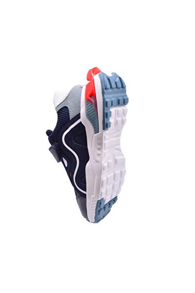 kids A more Brice Cırtlı Lastikli File Detaylı Deri Erkek Çocuk Spor Ayakkabı Lacivert