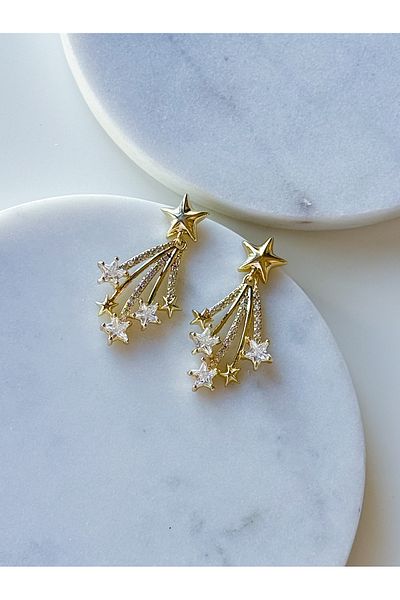 CHARMLUCKY TAILED STAR EARRINGS
