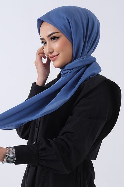 HAREM SCARF INDIGO Harem Scarf Angel Βαμβακερό Φουλάρι