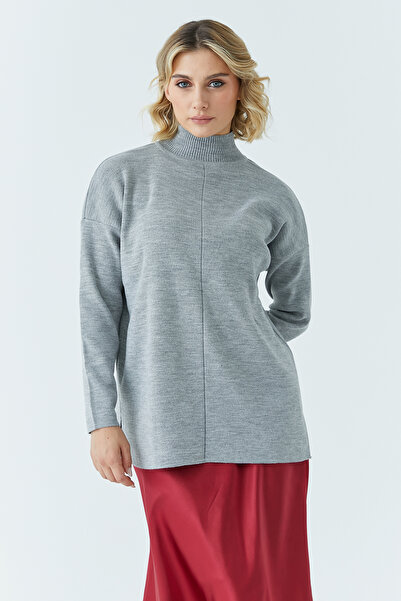 ModaPlaza Pulover casual pentru femei pe jumătate de pescar 4964