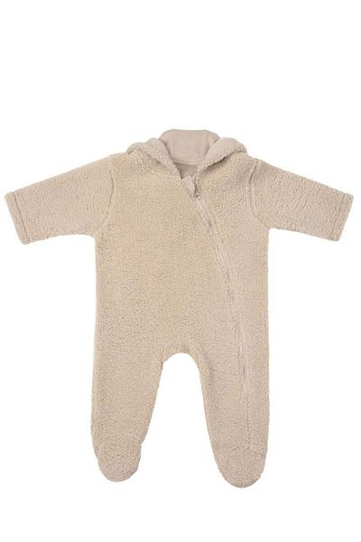Miela Kids Bear Ear Hooded Plush Jumpsuit