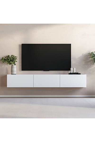 MERT SERT MOBİLYA Alfa Tv Ünitesi Beyaz 180cm
