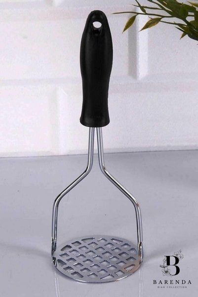 BARENDA Potato Masher Stainless Steel Colored Puree, Food Maker Iron Round Luxury Dowry Masher
