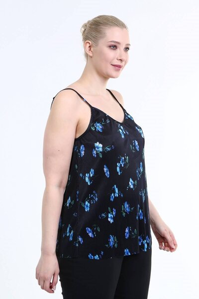 MYLİNE İp Askılı Plise Bluz