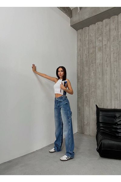 Borceelle Pantaloni moderni oversize din denim - Destroyed, Ballon Fit Carpter