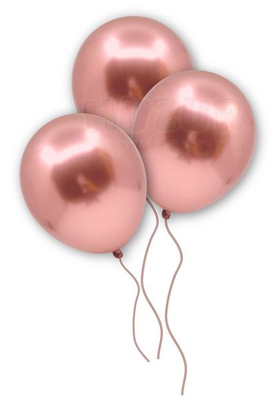 doğum günü konsepti Rose Gold Chrome Balloon - 10 Pieces 30 Cm, Birthday Balloon Ornament for Bachelorette Party
