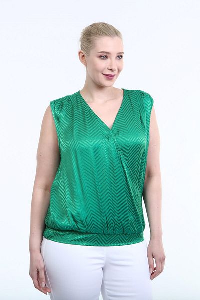 MYLİNE Pleat Detail Wrap Blouse