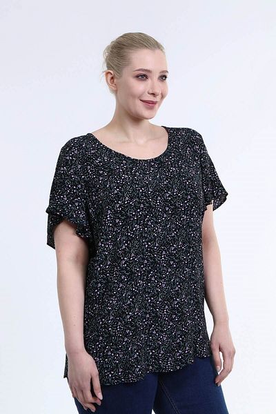MYLİNE Flounce Short Sleeve Blouse
