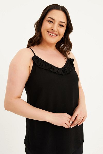 MYLİNE Rope Strap Ruffle Detailed Blouse