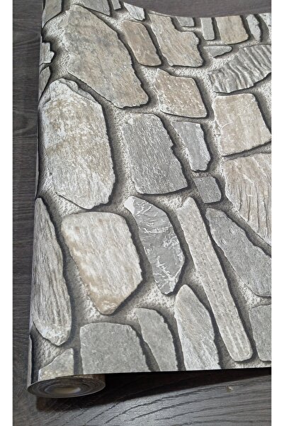 Oskar üç boyutlu taş desenli duvar kağıdı 53 cm genişliğinde 10 metre uzunluğunda dır