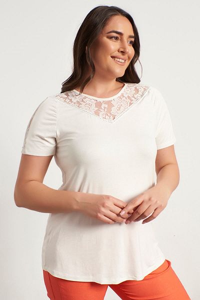 MYLİNE Lace and Sequin Detailed Blouse