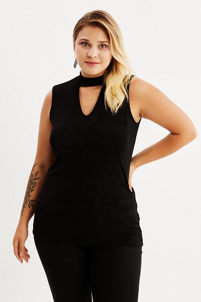 MYLİNE Collar Detail Buzzy Blouse