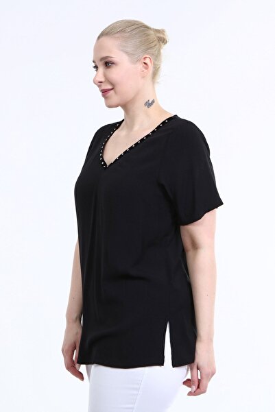 MYLİNE Bluză cu decolteu în V cu dungi