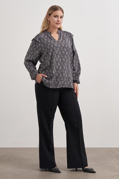 MYLİNE Gipe Detailed Patterned Blouse