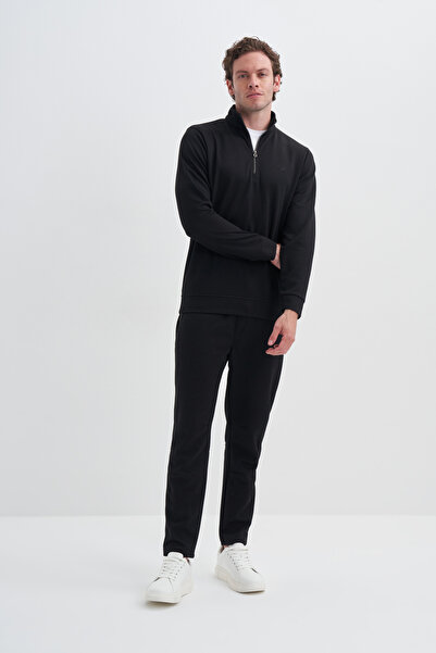 Cazador 24kceeo05243 Siyah Erkek Kalın Boğazlı Yarın Fermuarlı Sweat