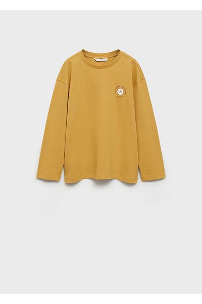 MANGO Kids Langarm-T-Shirt mit geprägtem Muster