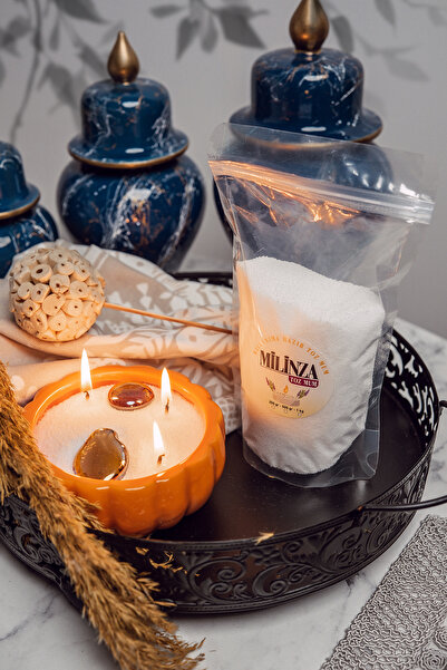 Milinza Toz Mum, 10 Adet Fitil Hediyeli, Kullanıma Hazır Toz Mum 250 Gram