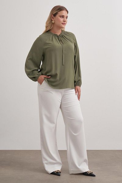 MYLİNE Glitter Thread Lace up Blouse