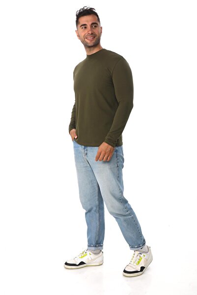 penyebizden Ανδρικό μπλουζάκι με γιακά με λεπτή εφαρμογή από βαμβακερό λύκρα-χακί