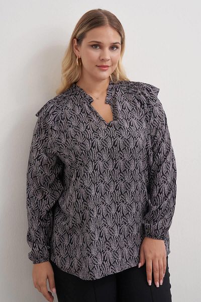 MYLİNE Gipe Detailed Patterned Blouse