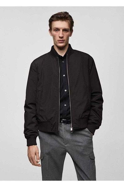 MANGO Man Regular Fit Quilted Bomber Jacket