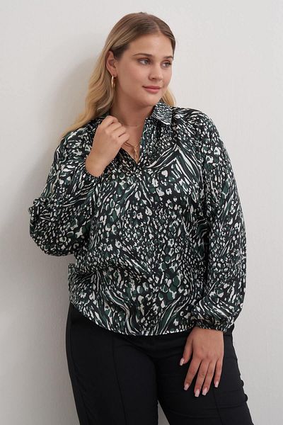 MYLİNE V-Neck Satin Blouse