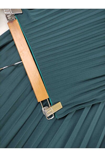 ALMİNA Duble Knitted Fabric Thin Pleated Skirt