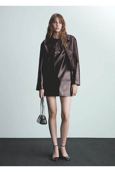 MANGO Woman Geaca texturata cu buzunare