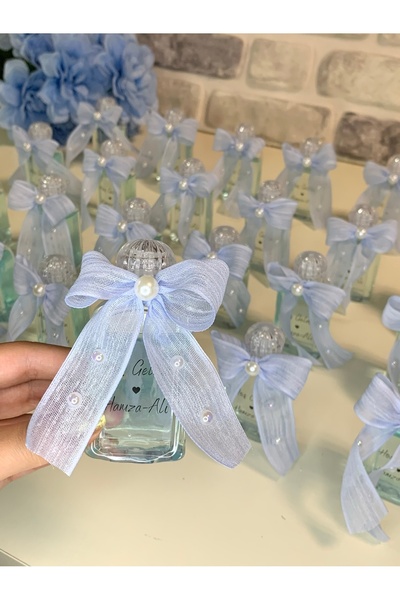 eliz 15 Adet Mavi Incili Mika Plastik Kolonya Hediyelik Söz Nişan Nikah Kına ...